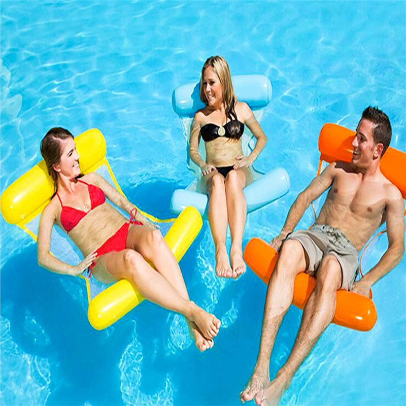 Надуваем плувен басейн плувка за възрастни, басейн хамак (седло, дрифтер, лаундж стол), летен басейн стол, преносим воден салон